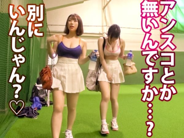 【アスリート女子の裏の顔】『もっと激しく…』国体レベルの巨乳バドミントン選手2人が、欲求不満を解消する3P乱交！スポーツで鍛えたカラダを揺らし、汗だくで感じまくるエロい姿は必見！！
